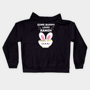 Ramen Lover Kawaii Easter Bunny Pun Kids Hoodie